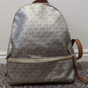 Michael Kors Rhea Metallic Backpack